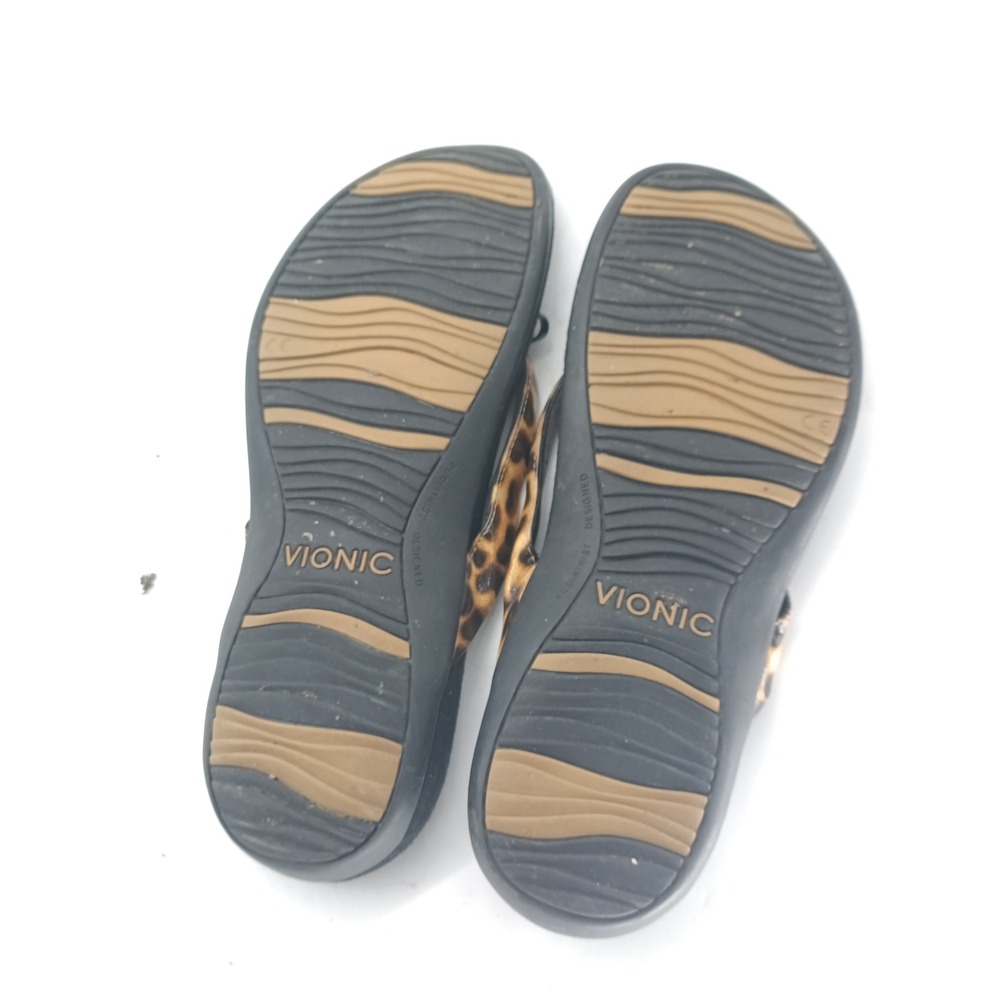 Vionic Bella II Leopard Print Orthotic Sandals Womens Size 8 Black 44BELLAII s16 - Picture 7 of 7
